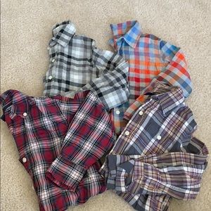 4 GAP BOYS button up plaid shirts